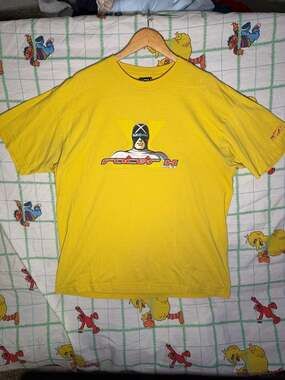 Vintage ODM Speed Racer Racer X Number 9 Yellow Graphic T-Shirt